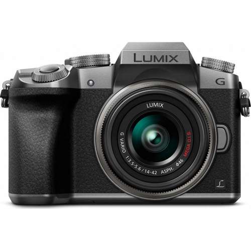 Panasonic LUMIX G7 Interchangeable Lens HD Silver DSLM Camera with 14-42mm Lens